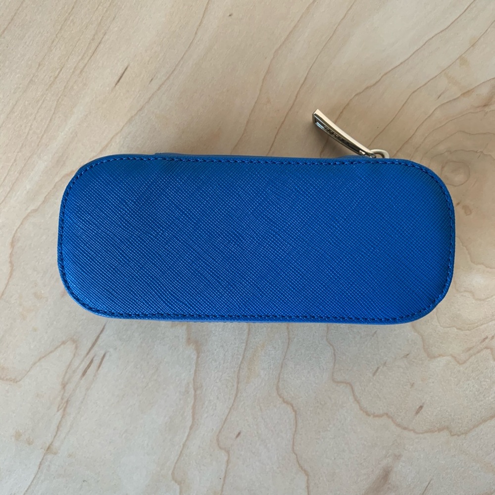 š SOLD š COACH BLUE LEXINGTON SAFFIANO LEATHER GLASSES CASE NWT - Picture 4 of 12